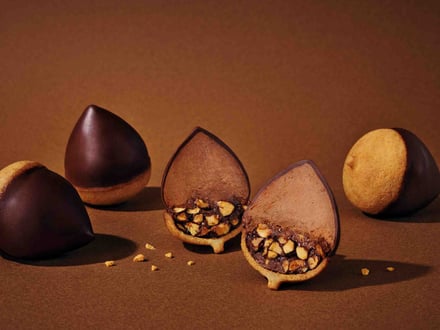 チョコレート菓子の断面図