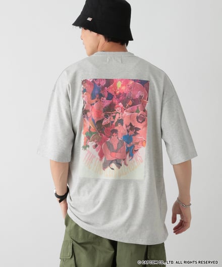 レイジブルーとストリートファイターⅡのコラボレーションTシャツ着用画像