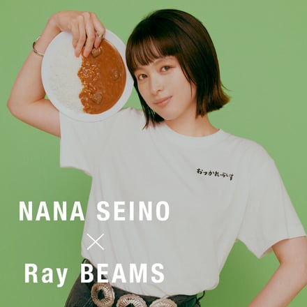 NANA SEINO × BEAMS 別注 ニコちゃん 刺繍 キャップ ピンク