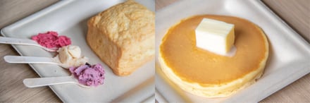 バターを使用したスコーンとホットケーキのイメージ