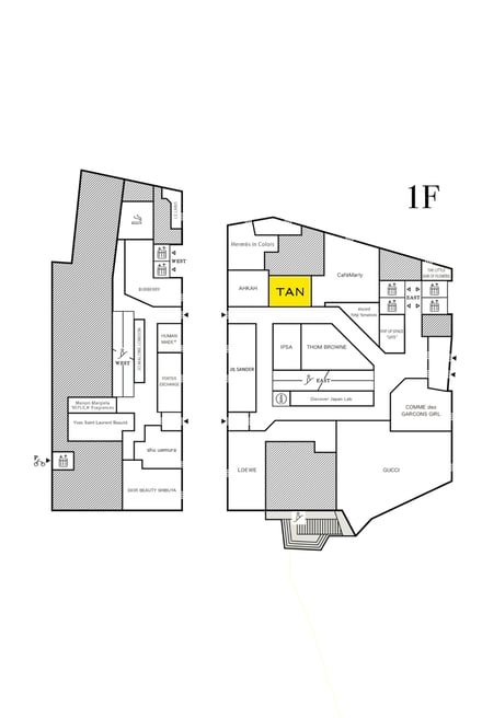 渋谷パルコの館内マップ