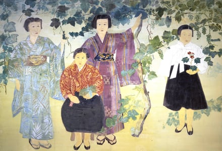 片岡球子「緑蔭」1939年　紙本着色　194.0× 286.0 cm