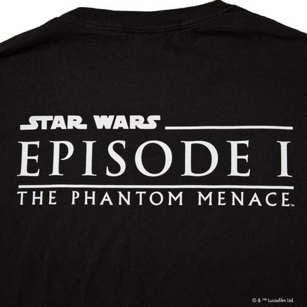 GEEKS RULE Star Wars: The Phantom Menace (Episode I) Tシャツ バックプリント