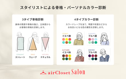 骨格・カラー診断サロン「エアクロサロン（airCloset Salon）」