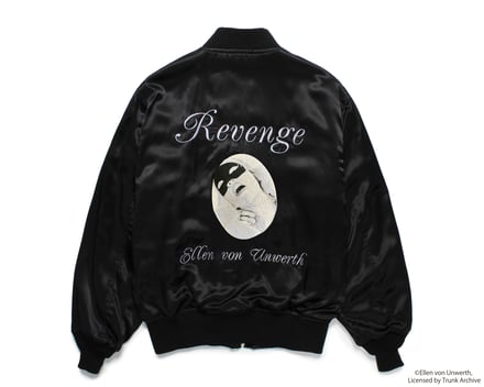 LETHER VARSITY JACKET / BLACK