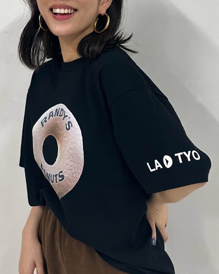 PRINT T-SHIRT ICONIC DONUTS LA▶︎TYO (東京1号店限定Tシャツ)(5500円)