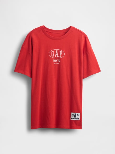 30th アニバーサリー オーバーサイズ GAP ロゴ チュニック T シャツ