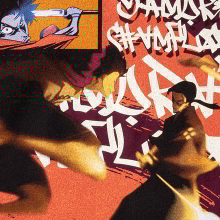 SAMURAI CHAMPLOO × GEEKS RULE 15 SILKSCREEN PRINTING T SHIRT