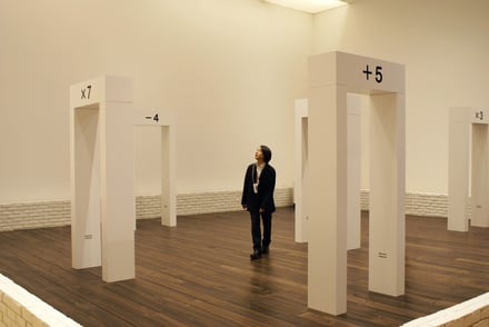 計算の庭(桐山孝司との共作)森美術館「六本木クロッシング2007」展示風景