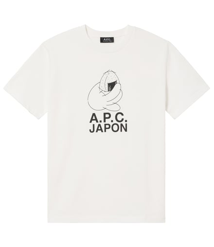 おにぎりのグラフィック入りTシャツ