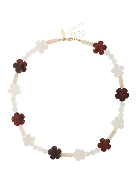 flower stone necklaceの画像