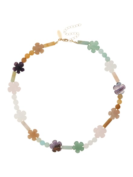 flower stone necklaceの画像