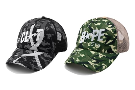 BAPE®︎ X CLOT EGRA CAMO TRUCKER CAP