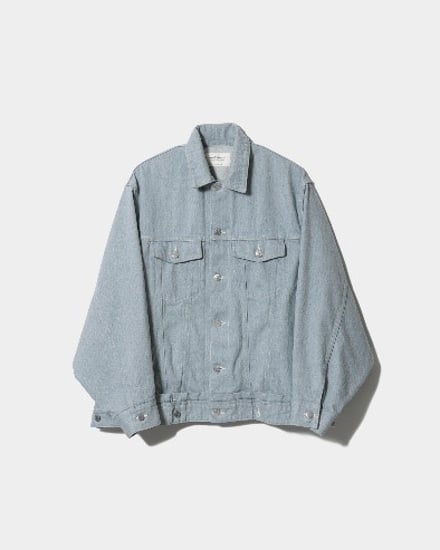 double-end recycling denim blouson