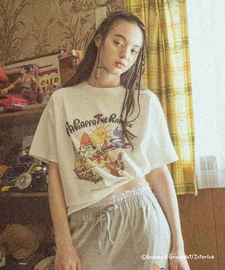 ピグメント加工グラフィックTシャツの画像