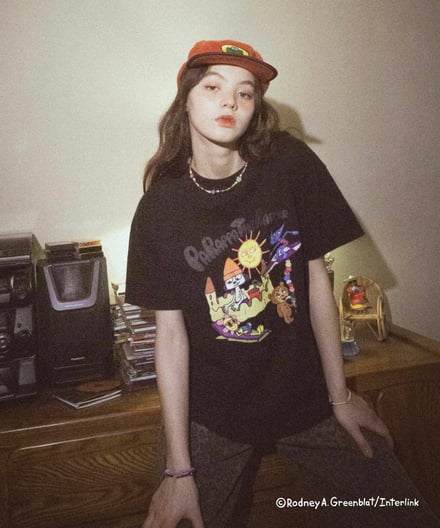 ピグメント加工グラフィックTシャツの画像