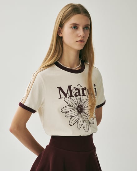 LINGER TSHIRT FLOWERMARDI 着用画像