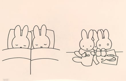 『うさこちゃんおとまりにいく』 1988 年 印刷原稿