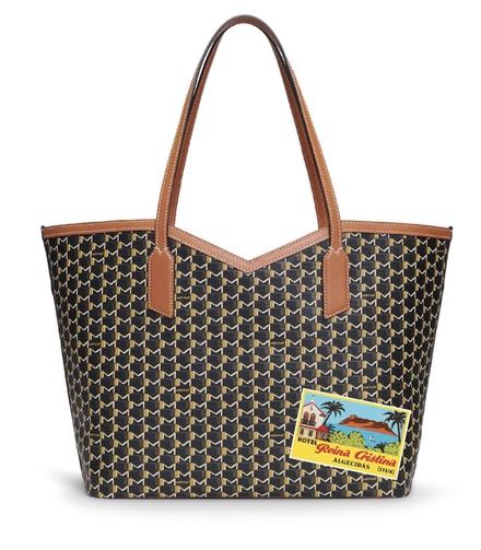 Vintage M Canvas Tote in Brown