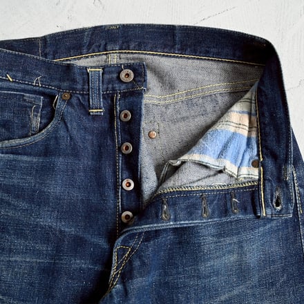 WW2 LEVI'S 501 JEANS with FLANNEL FLEEK