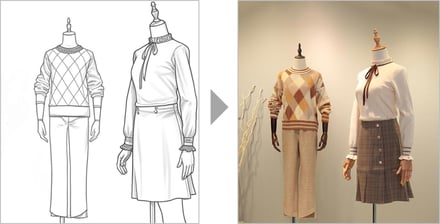 生成AIによって絵型から作成した商品画像のサンプル