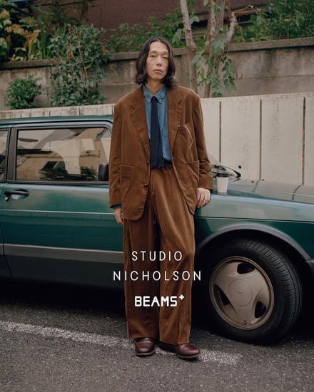 STUDIO NICHOLSONとBEAMS PLUSのカプセルコレクションのキーヴィジュアル