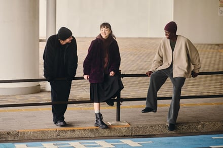 UNIQLO and NEEDLESのフリースコレクションのルック画像
