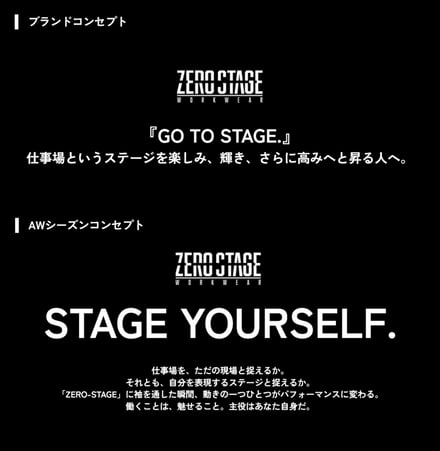 EXILE×WORKMAN 「ZERO‐STAGE」concept