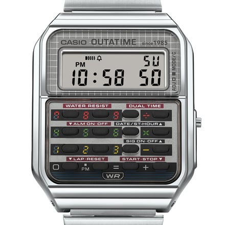 カシオ計算機とバック・トゥ・ザ・フューチャーがコラボしたデジタルウオッチ「CA-500WEBF」