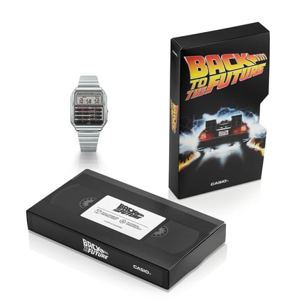 カシオ計算機とバック・トゥ・ザ・フューチャーがコラボしたデジタルウオッチ「CA-500WEBF」