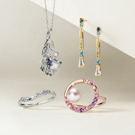 源氏物語の4人の女君を着想源にしたカラーストーンジュエリー