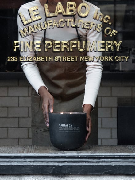 ル ラボ ブラック コンクリート キャンドルの画像