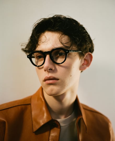 ジンズのアイウェアを着用したモデル