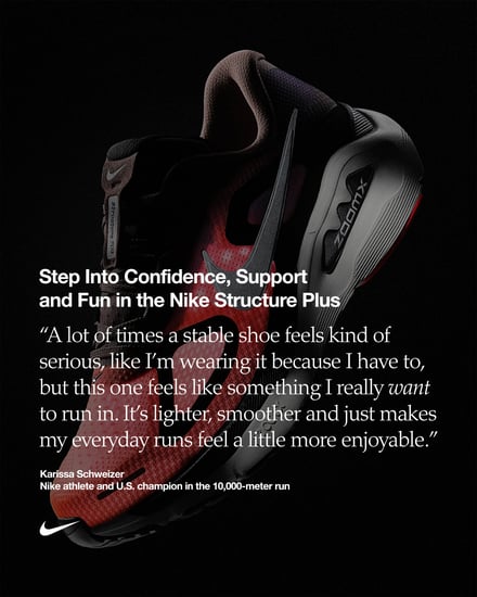 ナイキが発売するランニングシューズ「ストラクチャー プラス」のアイテム画像