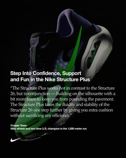 ナイキが発売するランニングシューズ「ストラクチャー プラス」のアイテム画像
