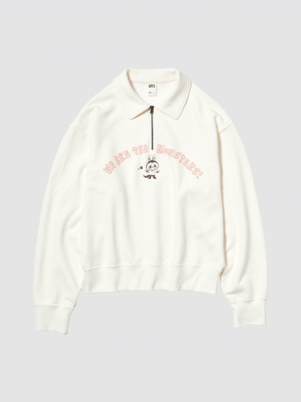 ハーフジップスウェット