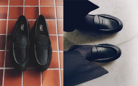 黒いローファー