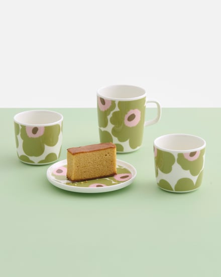 イエローグリーンとピンクの柄をあしらった雑貨