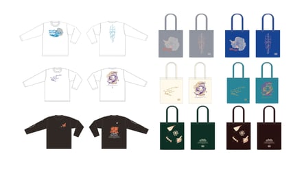 ロングスリーブTシャツ、トートバッグ