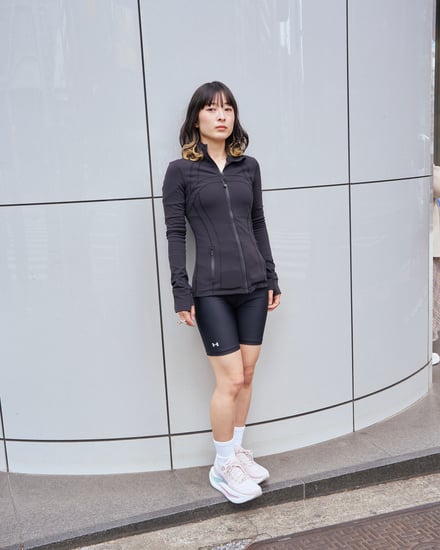 ブルックスのシューズを履いたスナップ