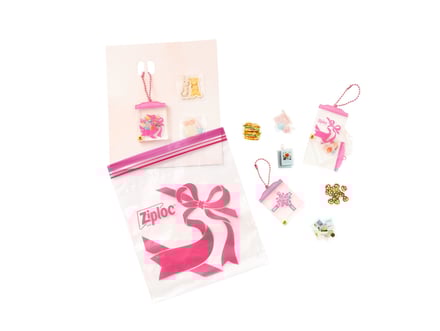 ジップロックとキーホルダー