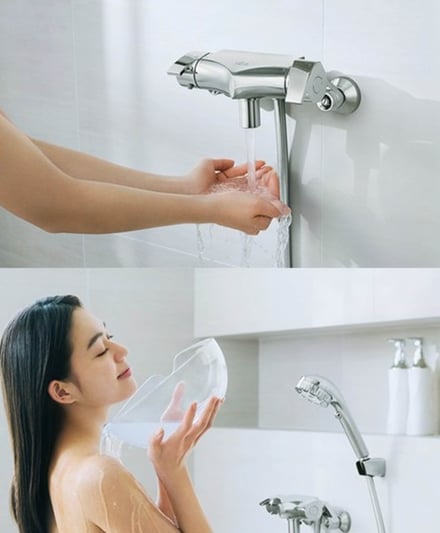 リファ浴室水栓＆シャワーブラック