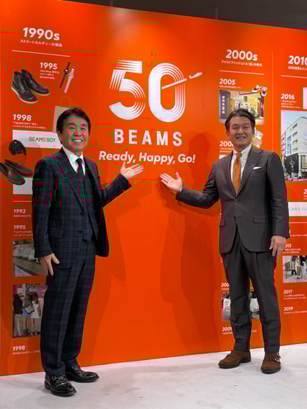 ビームスの設楽洋社長と池内光専務取締役