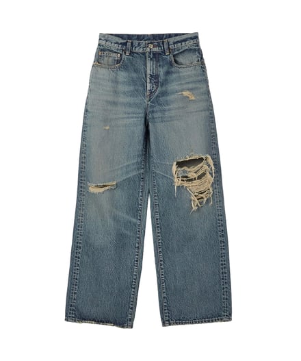 ヴィンテージ加工を施したジーンズ