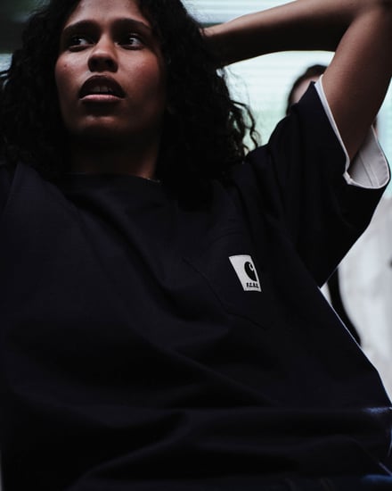 エフシーレアルブリストル×カーハート WIP 着用画像