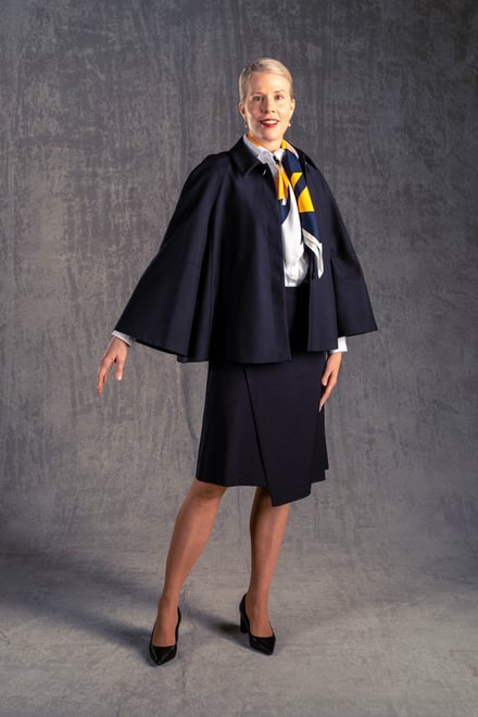 ルフトハンザの新制服着用画像