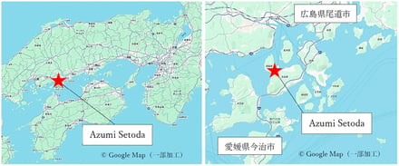 「Azumi Setoda」位置図