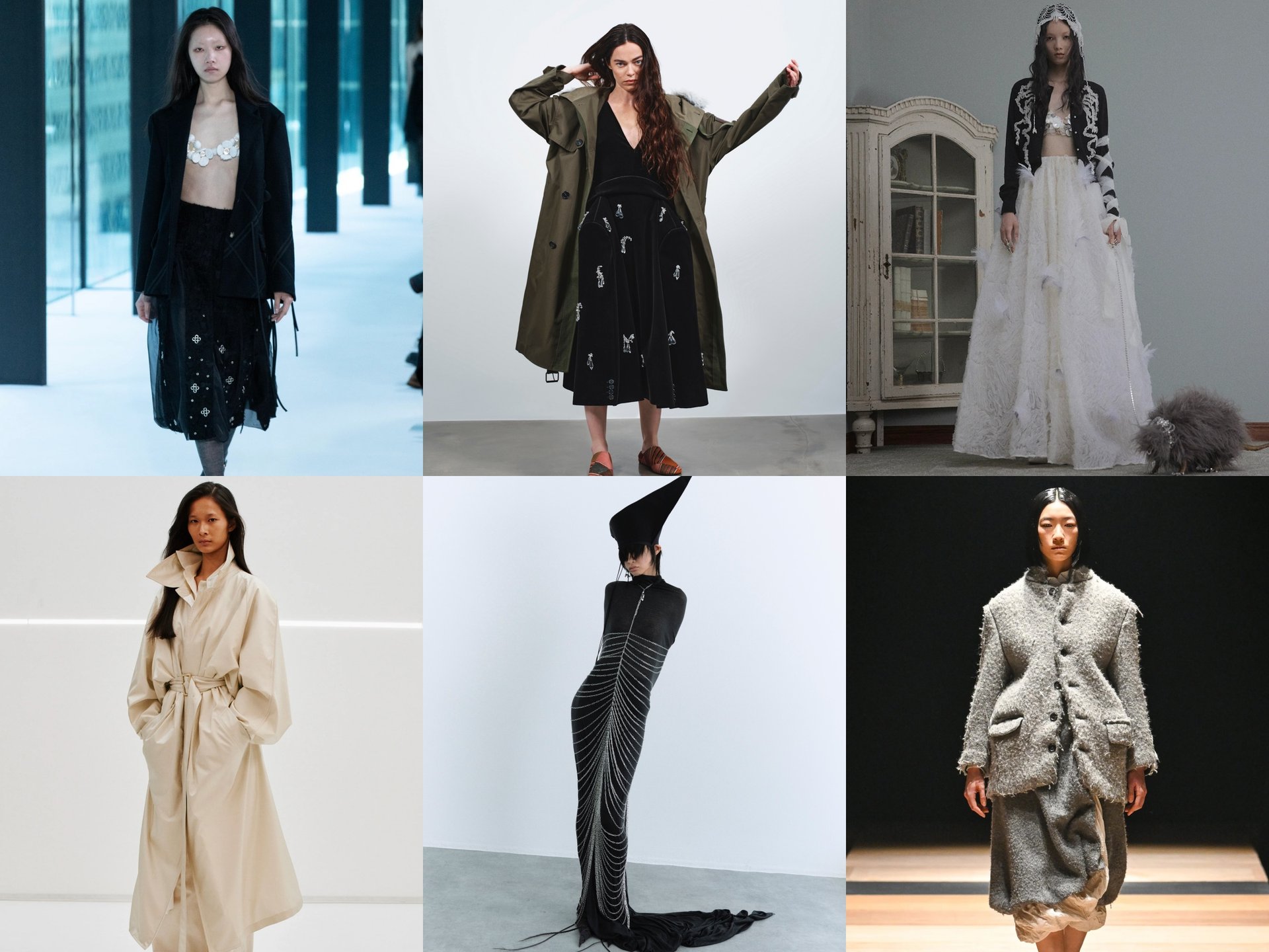 6枚のルックのコラージュ