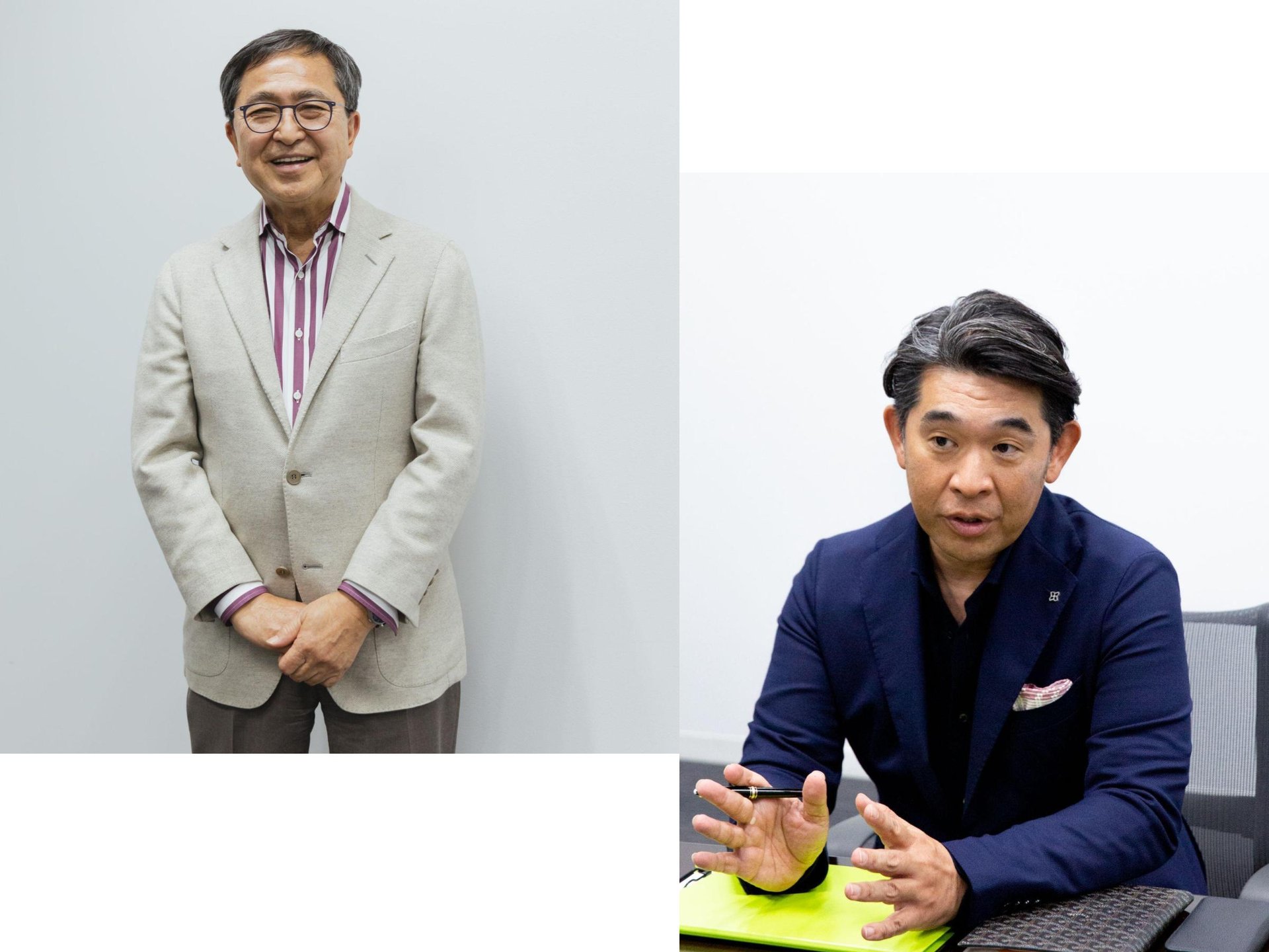 アンドエスティHDの福田三千男会長と木村治社長の画像