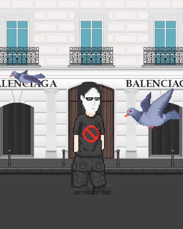 バレンシアガが発売するコラボキャンペーンゲーム画像